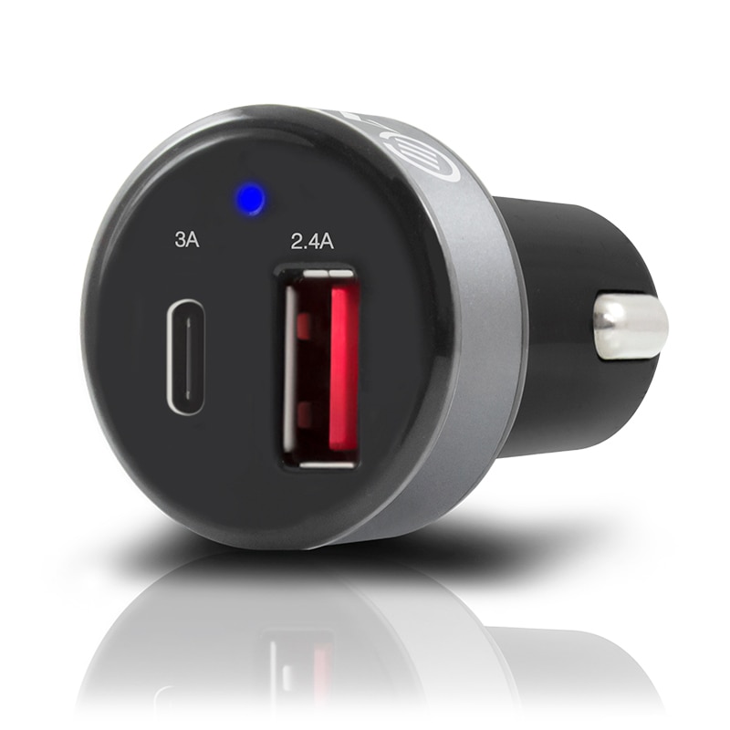 Alogic 2 Port USBC Car Charger 5V/3A+2.4A with Smart Charge