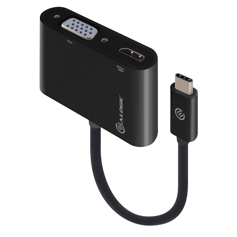 ALOGIC 2in1 USBC to HDMI VGA Adapter Male to 2Female Premium Series